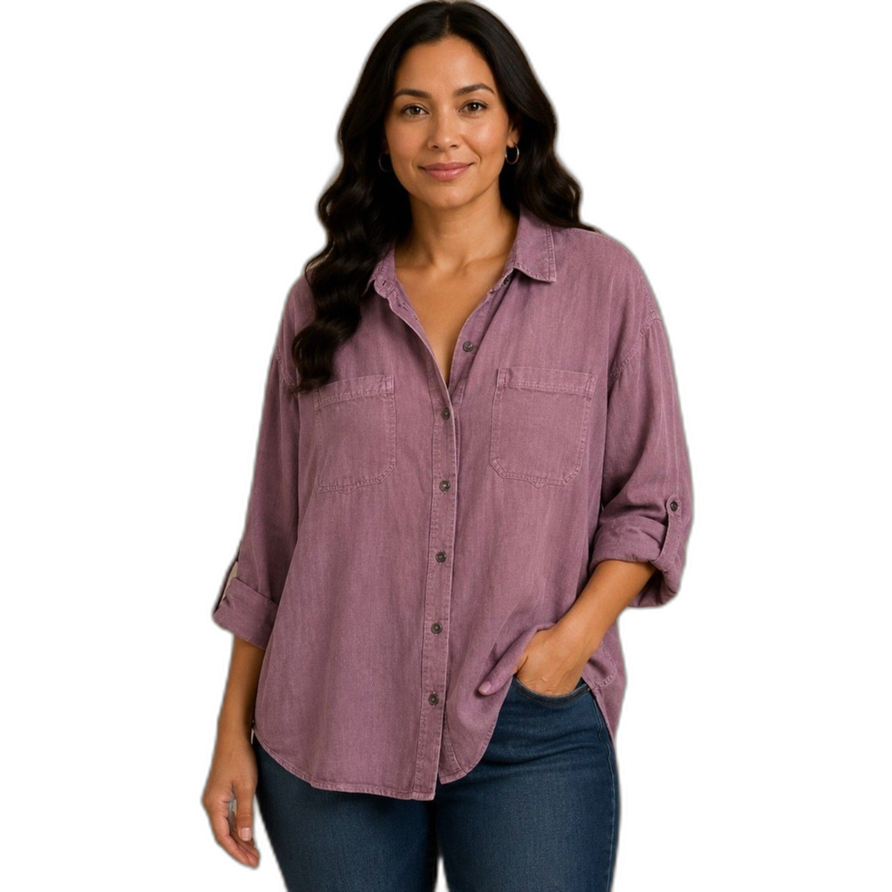Rock & Republic Lightweight Button-Down Shirt - Size XL - Oversized